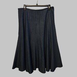 Denim Flare Swing Skirt